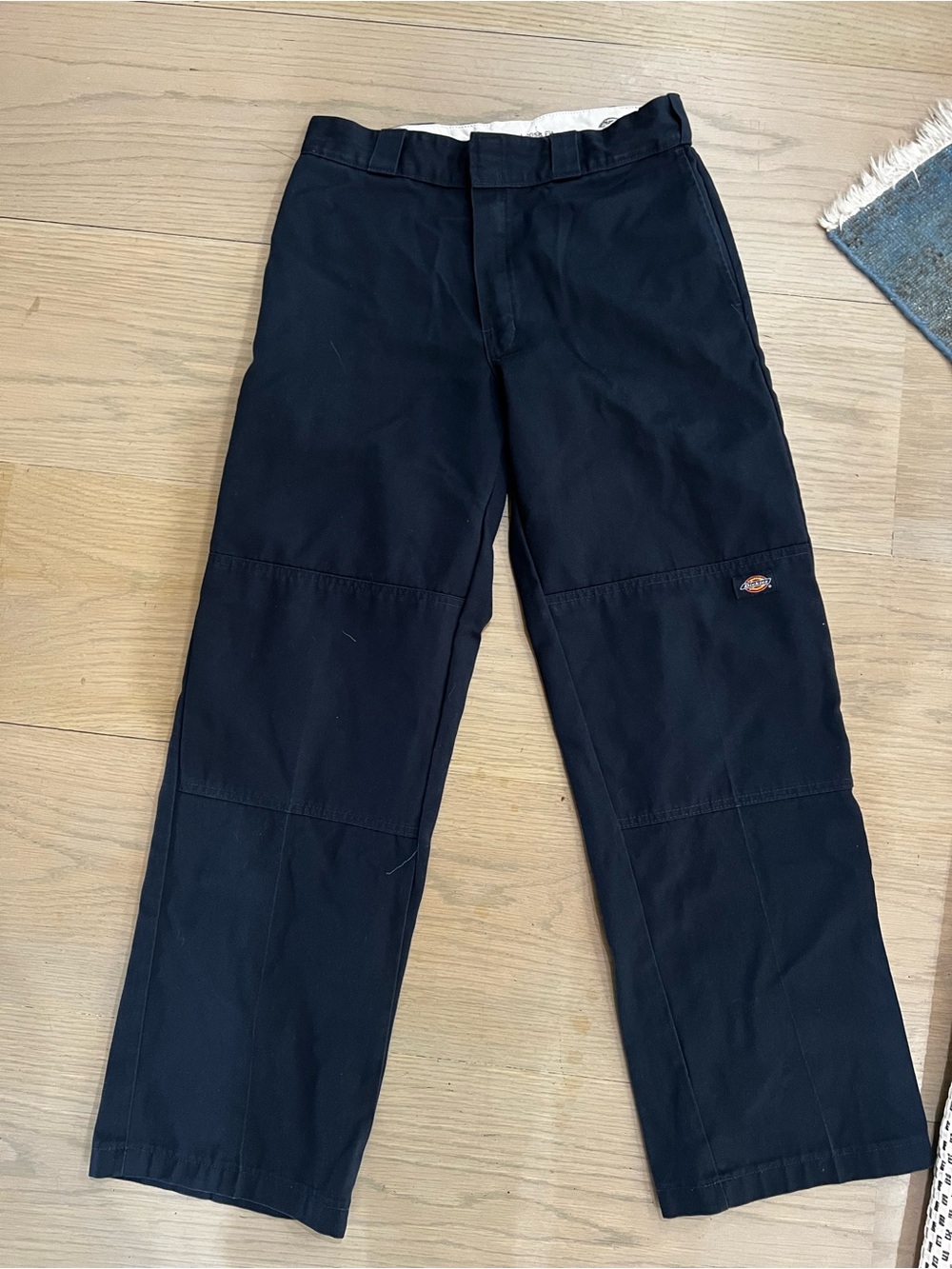 Dickies Men’s Dark Navy double knee Work Pants - Picture 3 of 5